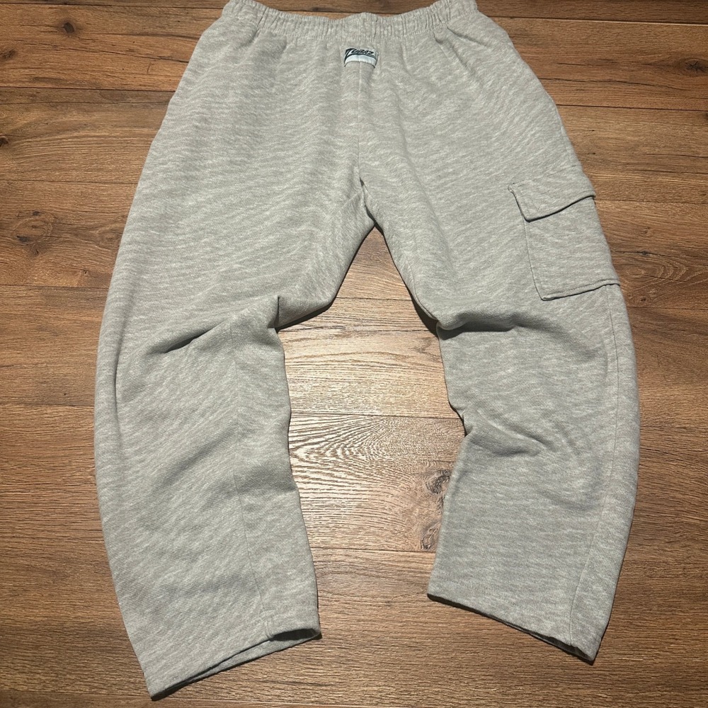 Vintage 90s Zubaz‎ Gray Cargo Sweatpants Mens Large
